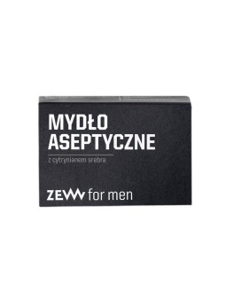 Zew for men sapone asettico naturale per mani, corpo e viso con citrato d'argento e carbone di bieszczady 85 ml