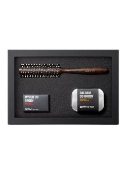 Zew for men set sapone per barba broda na sztorc 85 ml + balsamo per barba 80 ml + rullo per capelli e barba