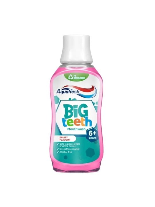 Aquafresh collutorio big teeth moutwash per bambini alla menta 300 ml