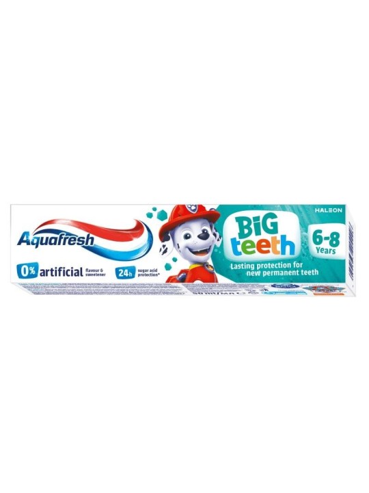 Aquafresh dentifricio big teeth 6-8 anni paw patrol 50 ml