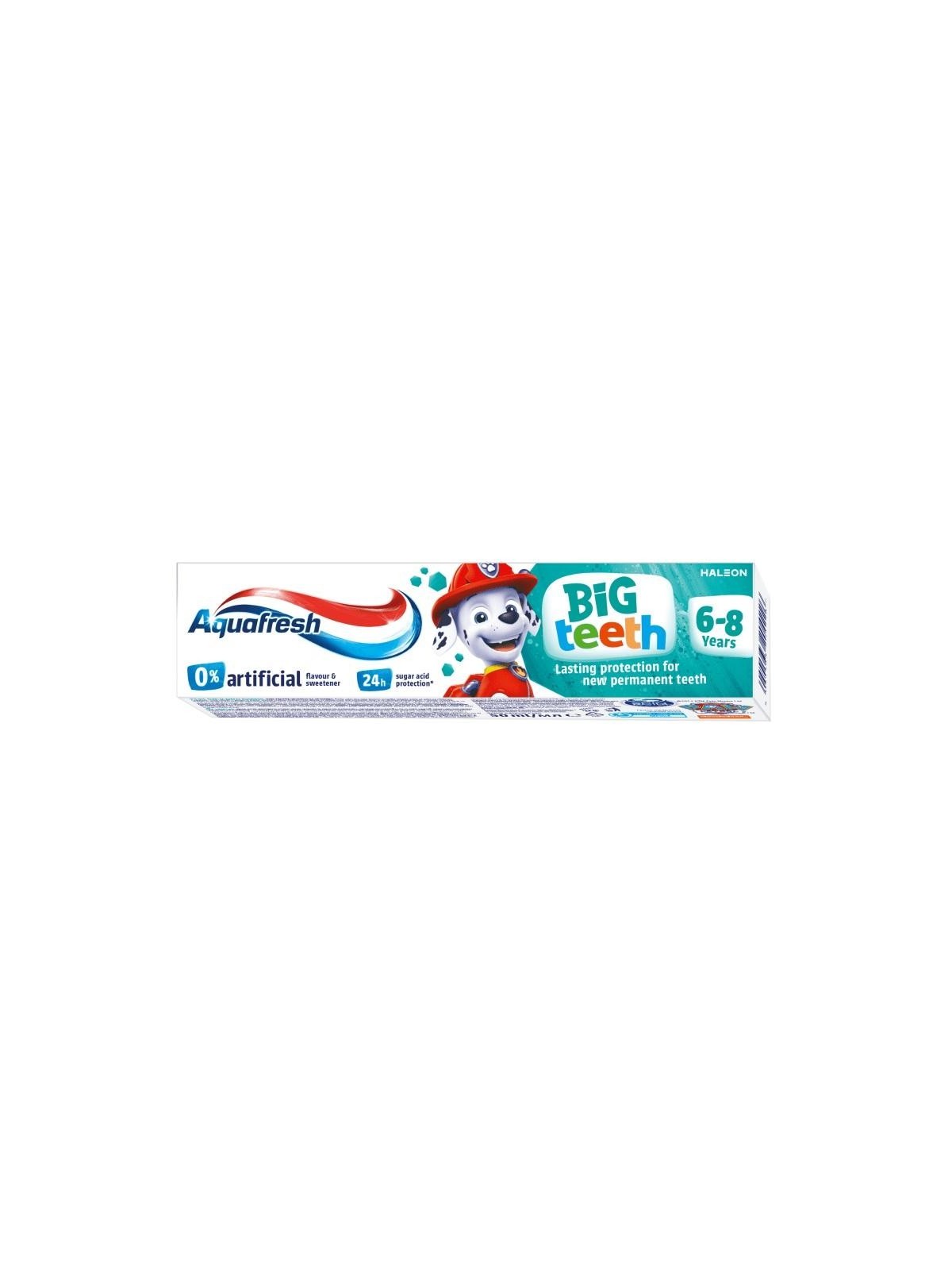 Aquafresh dentifricio big teeth 6-8 anni paw patrol 50 ml