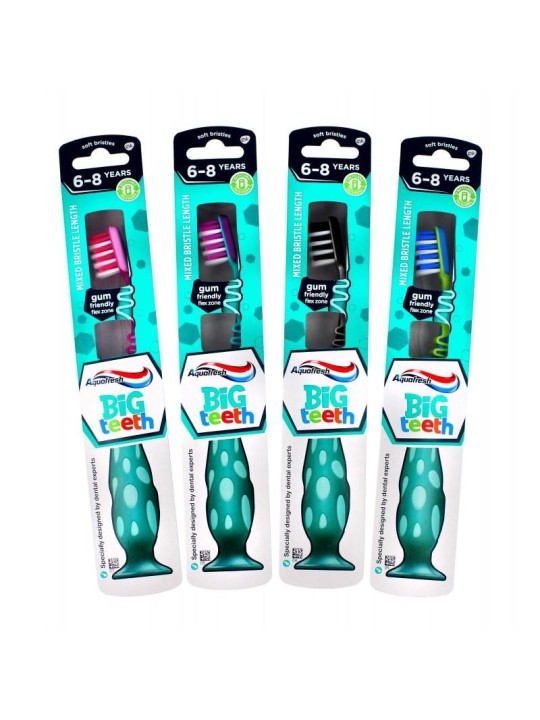 Aquafresh spazzolino da denti big teeth con setole morbide, 1 pezzo