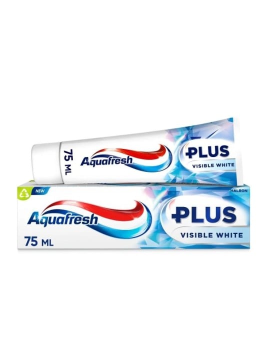 Aquafresh dentifricio plus visible white 75 ml