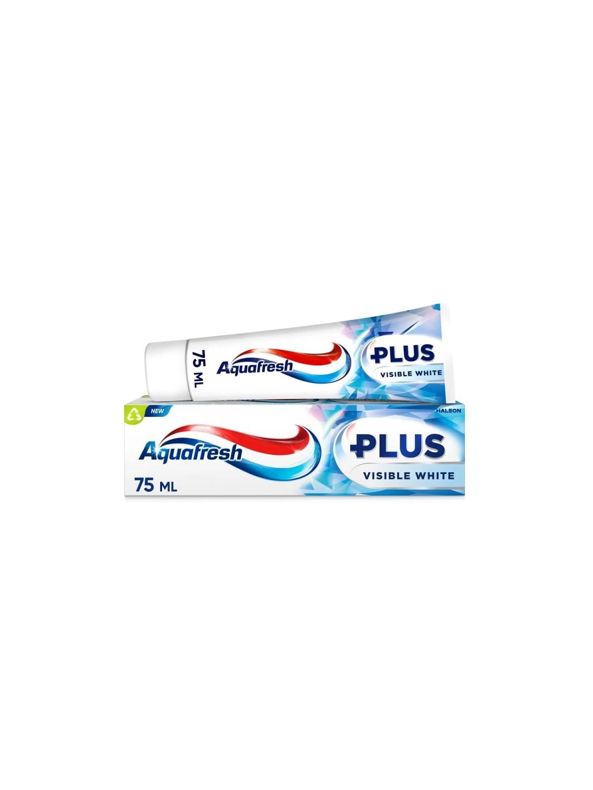 Aquafresh dentifricio plus visible white 75 ml