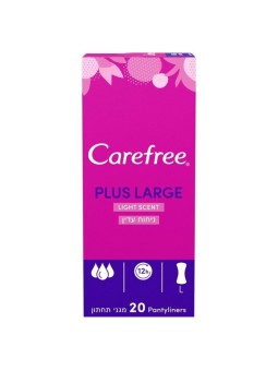 Carefree salvaslip plus large light scent, 20 pezzi.