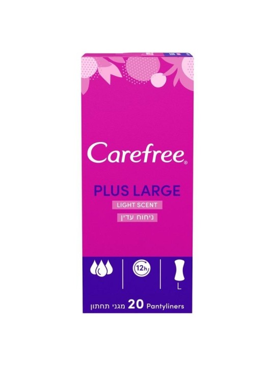 Carefree salvaslip plus large light scent, 20 pezzi.