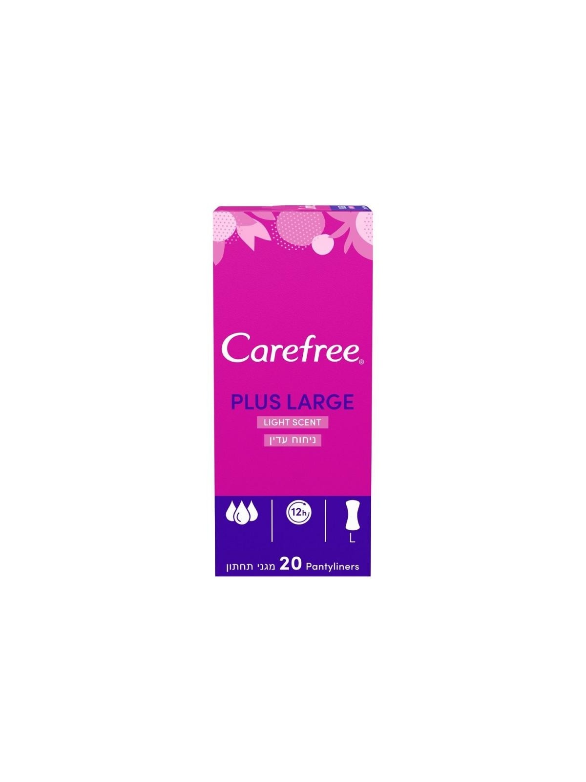 Carefree salvaslip plus large light scent, 20 pezzi.