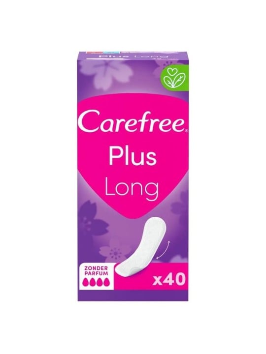 Carefree salvaslip lunghi senza profumo, 40 pezzi.