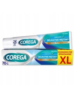 Corega crema fissante per protesi super forte, delicata alla menta, 70 g