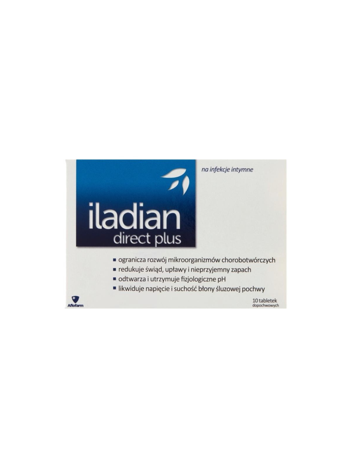 Iladian compresse vaginali direct plus per alleviare i sintomi delle infezioni intime 10 compresse