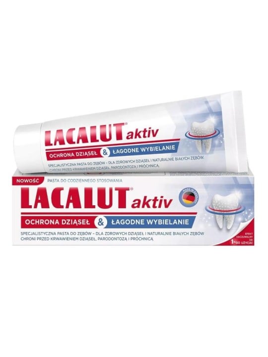Lacalut dentifricio aktiv gum protection & gentle whitening 75 ml