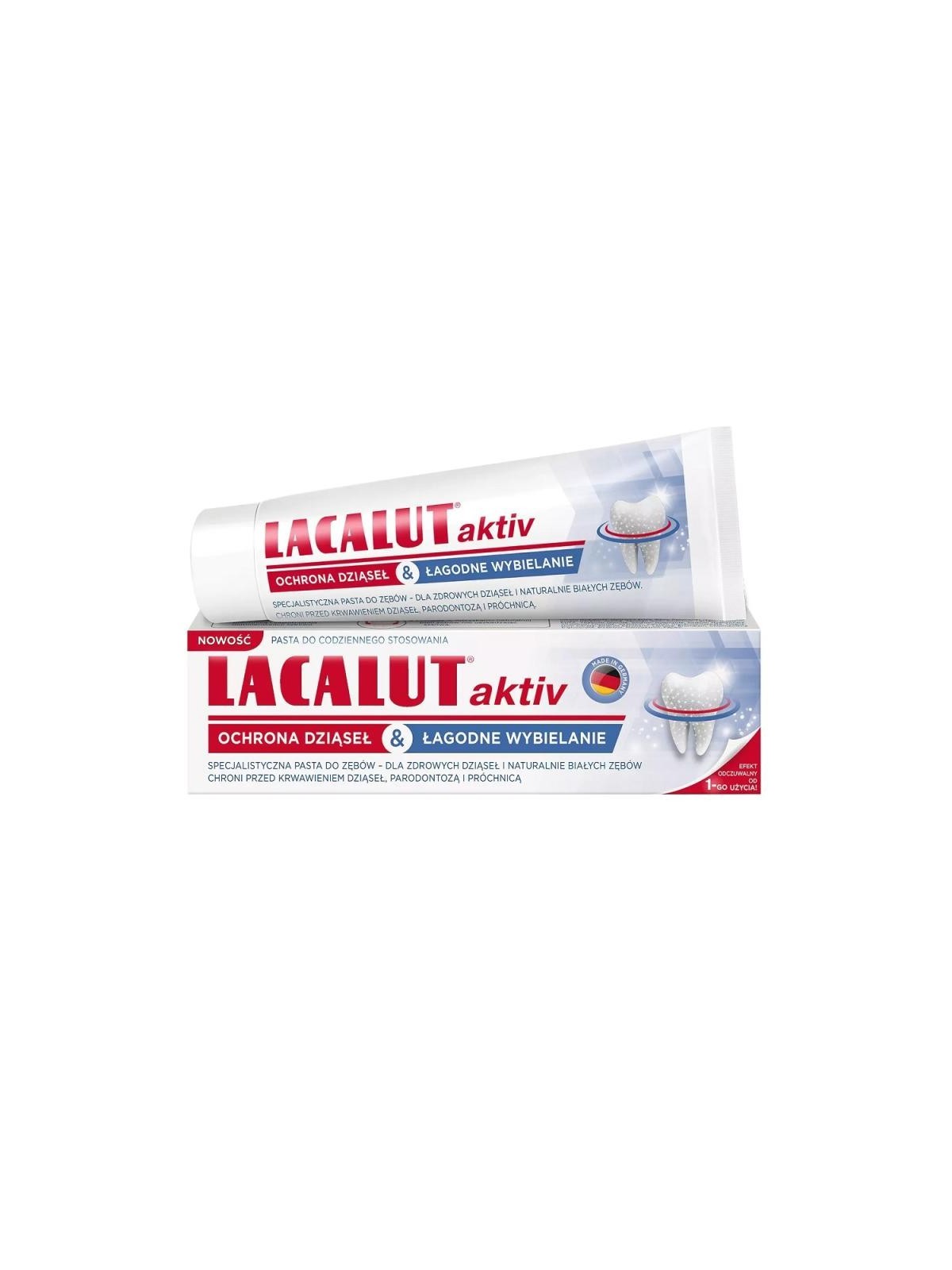 Lacalut dentifricio aktiv gum protection & gentle whitening 75 ml