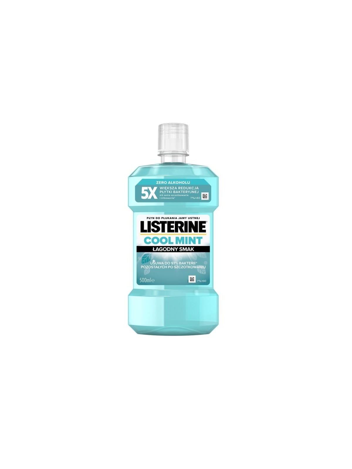 Listerine collutorio alla menta fresca, gusto delicato, 500 ml
