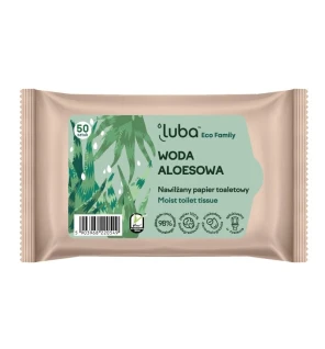 Luba carta igienica inumidita con acqua di aloe eco family 50 pezzi.