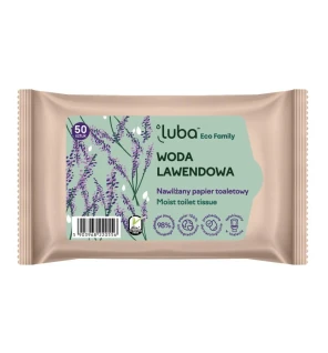 Luba carta igienica inumidita eco family con acqua di lavanda, 50 pezzi.