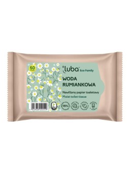 Luba carta igienica inumidita con acqua di camomilla eco family 50 pezzi.
