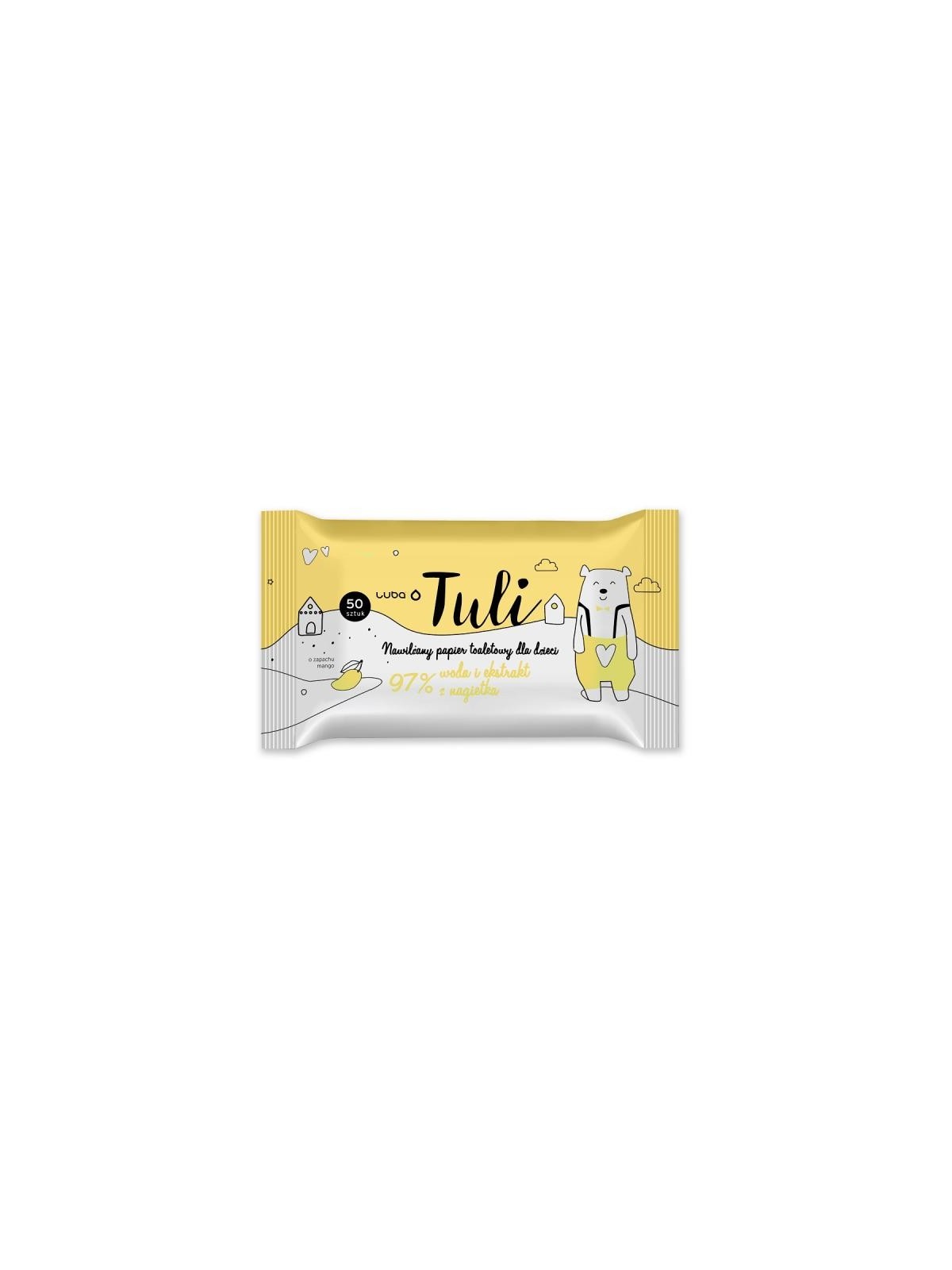 Luba carta igienica tuli inumidita per bambini con acqua ed estratto di calendula 50 pezzi