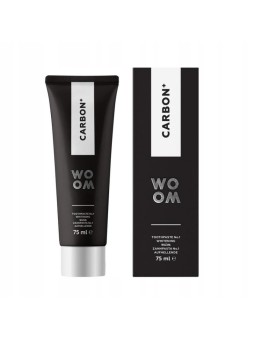 Woom dentifricio sbiancante nero carbon+ con carbone attivo 75 ml