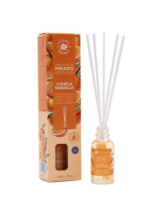 La casa de los aromas bastoncini profumati mikado intense cannella e arancia 30 ml