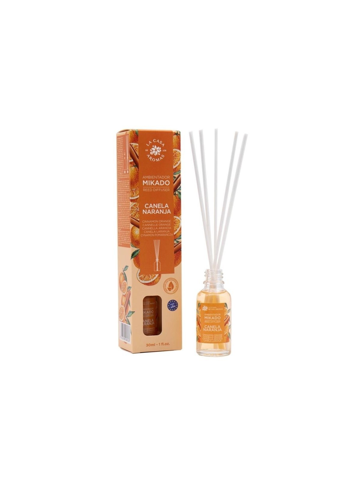 La casa de los aromas bastoncini profumati mikado intense cannella e arancia 30 ml