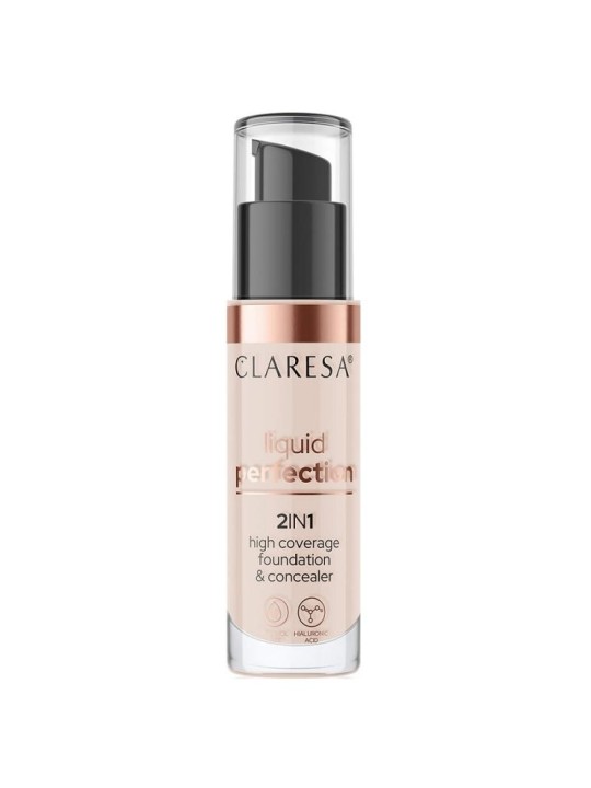 Claresa liquid perfection 2 in 1 correttore e fondotinta con finitura opaca in liquido 103 cool medium 34 g