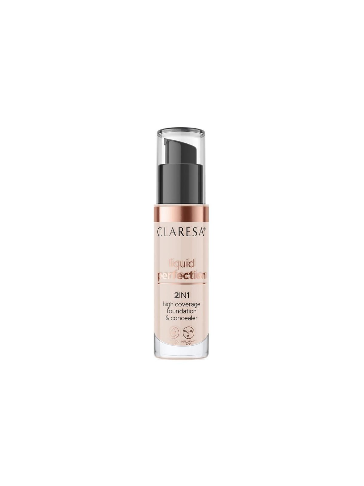 Claresa liquid perfection 2 in 1 correttore e fondotinta con finitura opaca in liquido 103 cool medium 34 g