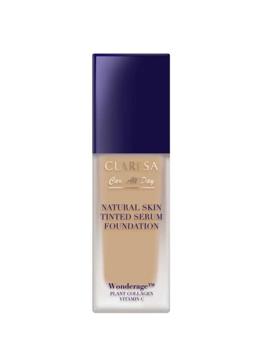 Claresa natural skin tinted serum foundation, fondotinta-siero dal finish naturale 2wo medium olive 32 ml