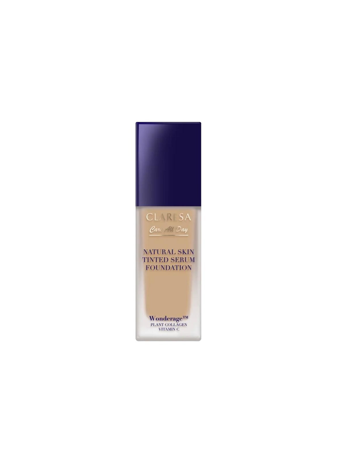 Claresa natural skin tinted serum foundation, fondotinta-siero dal finish naturale 2wo medium olive 32 ml