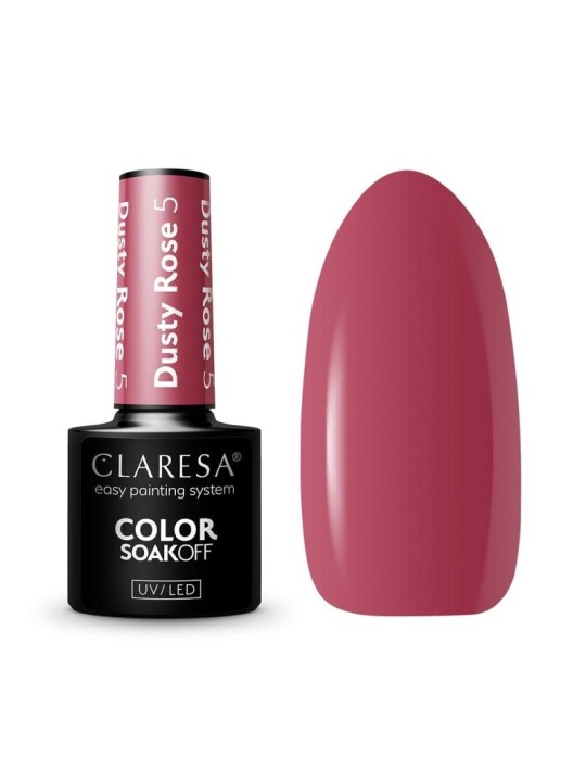 Claresa smalto ibrido soak off uv/led dusty rose 005 5 g
