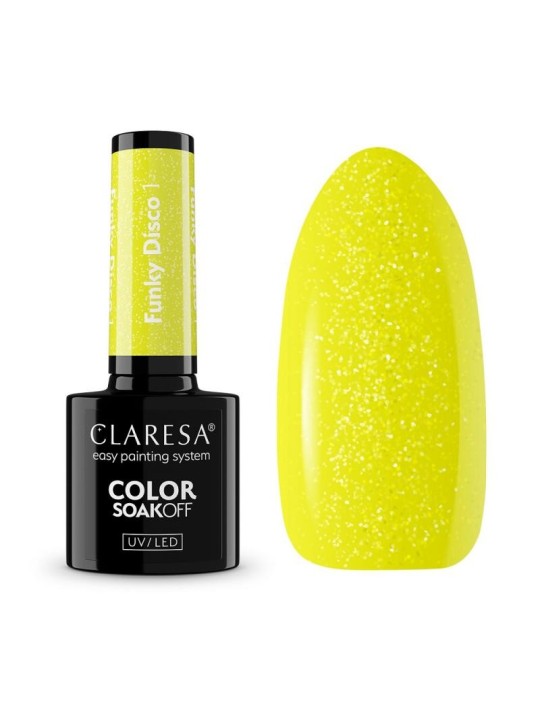 Claresa vernice ibrida soak off uv/led funky disco 1,5 g