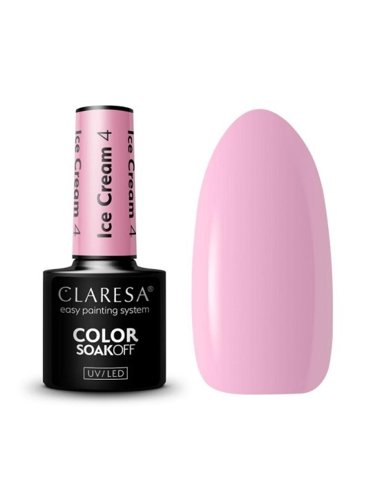 Claresa smalto ibrido soak off uv/led ice cream 04 5g