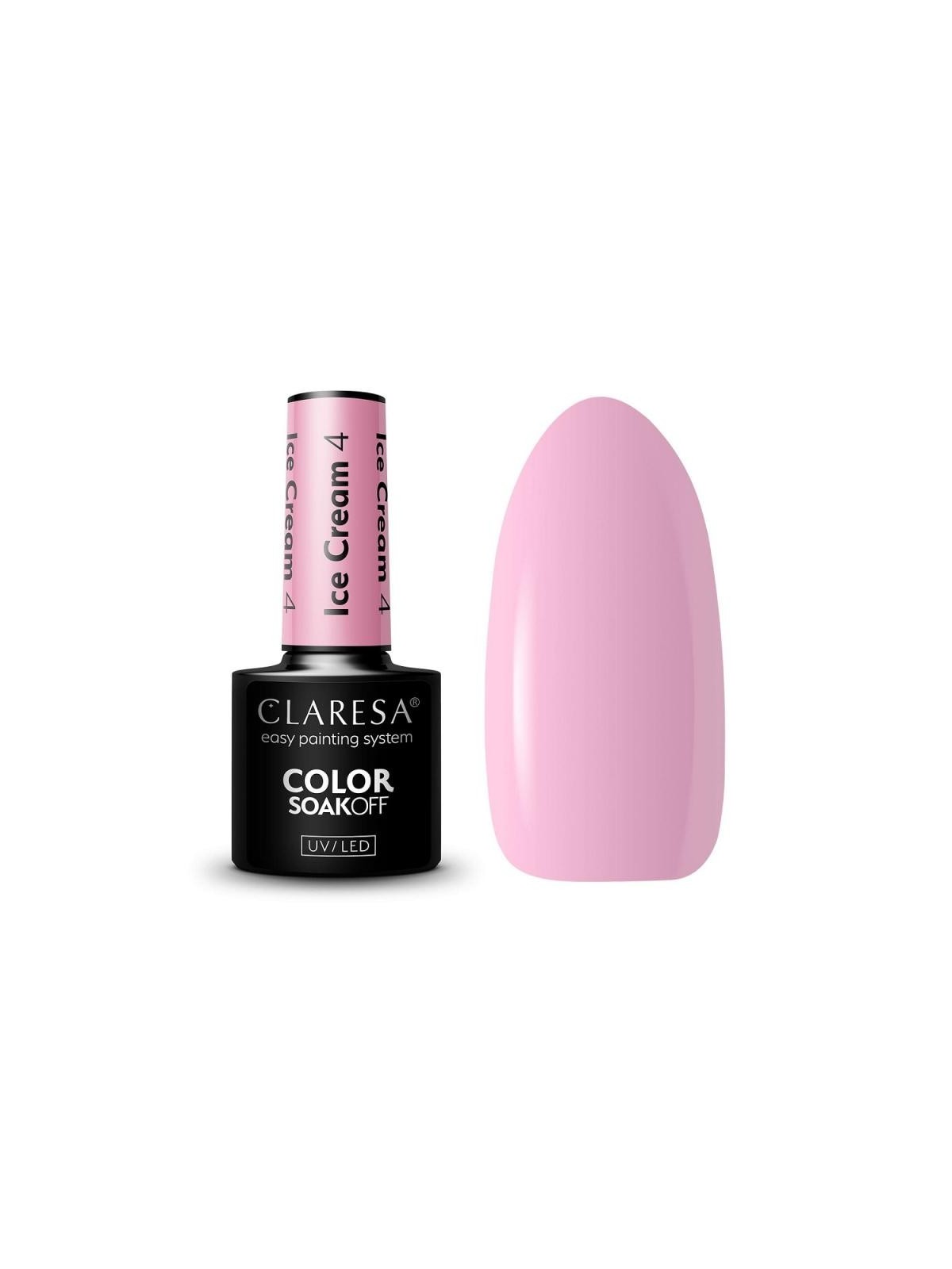 Claresa smalto ibrido soak off uv/led ice cream 04 5g