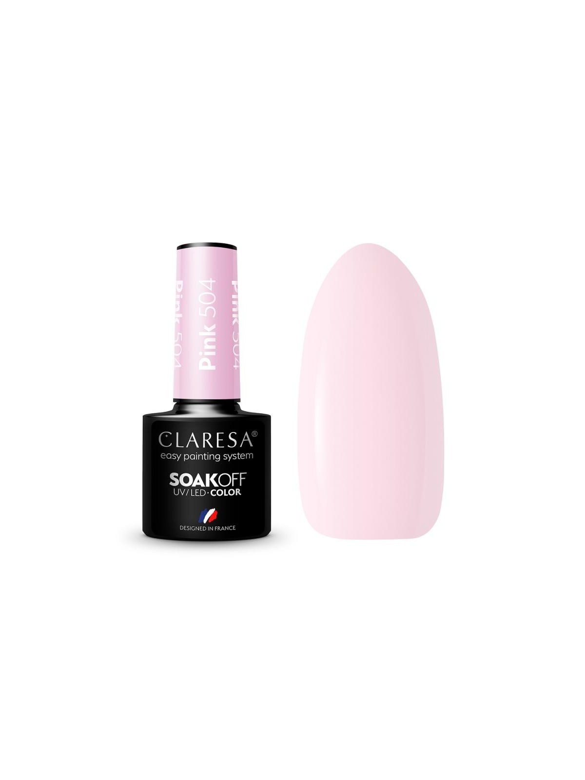 Claresa smalto ibrido soak off uv/led rosa 504 5g