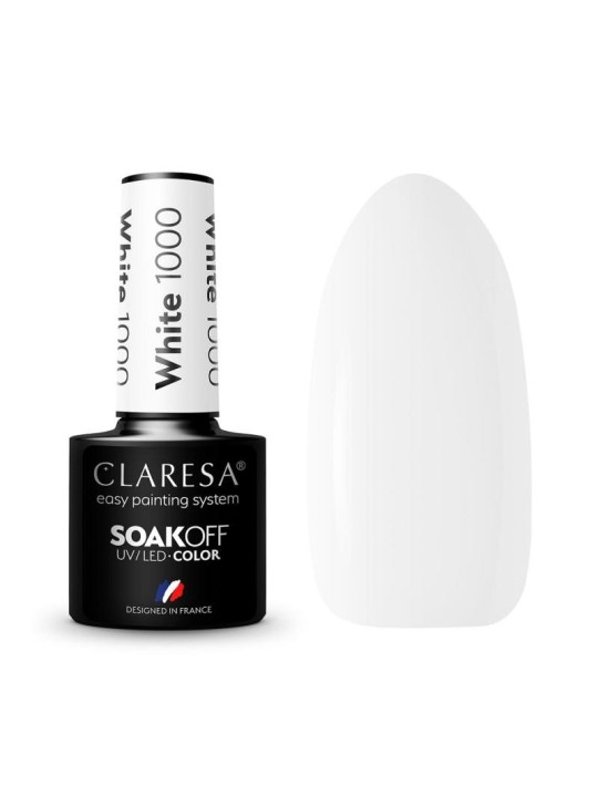 Claresa vernice ibrida soak off uv/led 1000 bianco 5 g