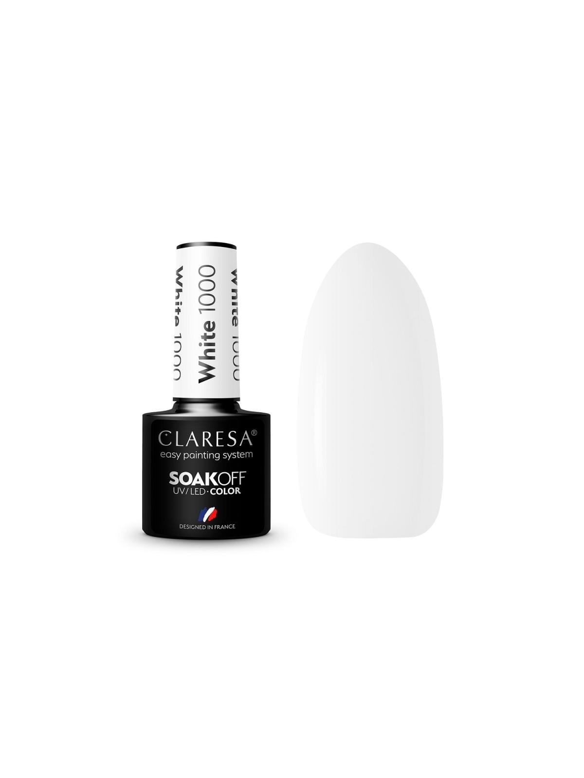 Claresa vernice ibrida soak off uv/led 1000 bianco 5 g