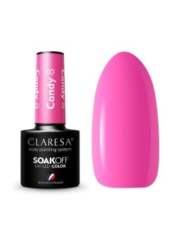 Claresa smalto ibrido soak off uv/led 8 candy 5g