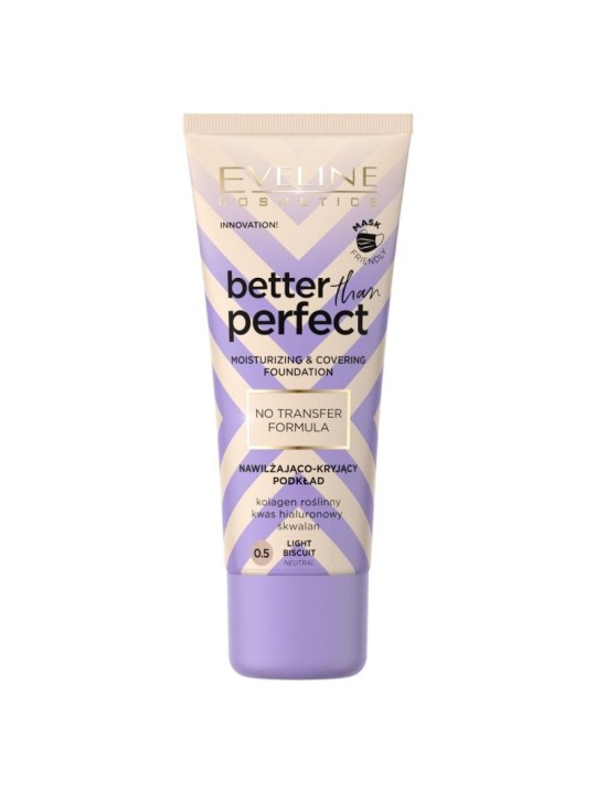 Eveline fondotinta idratante e coprente better than perfect 0.5 30ml