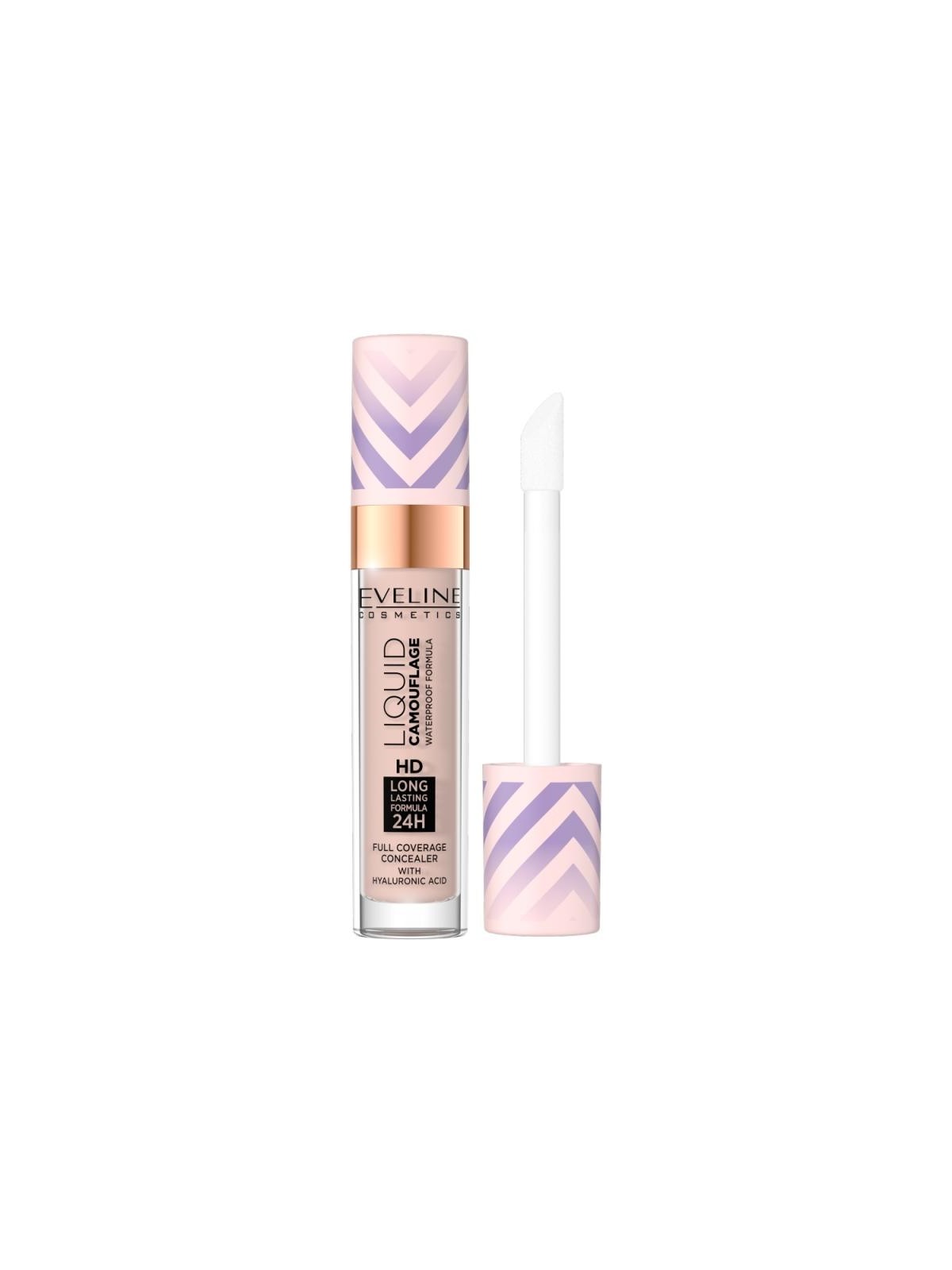 Eveline correttore liquid camouflage hd waterproof all'acido ialuronico 03 soft natural 7,5 ml