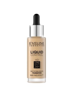 Eveline fondotinta liquid control hd con contagocce 016 vanilla beige 32 ml