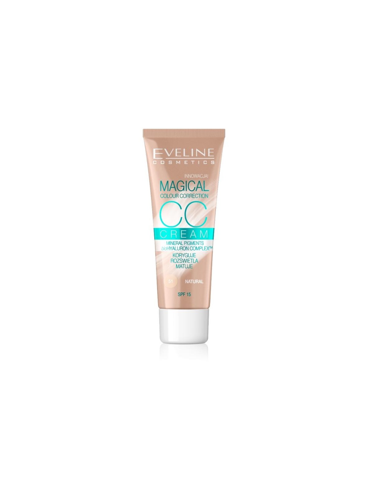 Eveline fondotinta multifunzione cc cream magical colour correction spf15 51 natural 30 ml