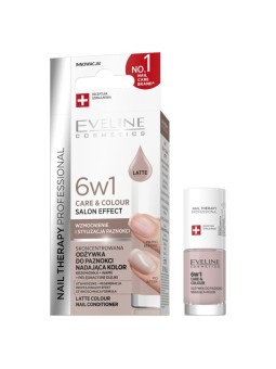 Eveline balsamo concentrato per unghie nail therapy 6 in 1 care & colour latte 5 ml