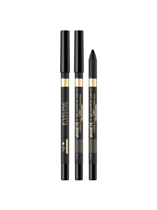 Eveline matita occhi impermeabile variete gel 01 nero 9g