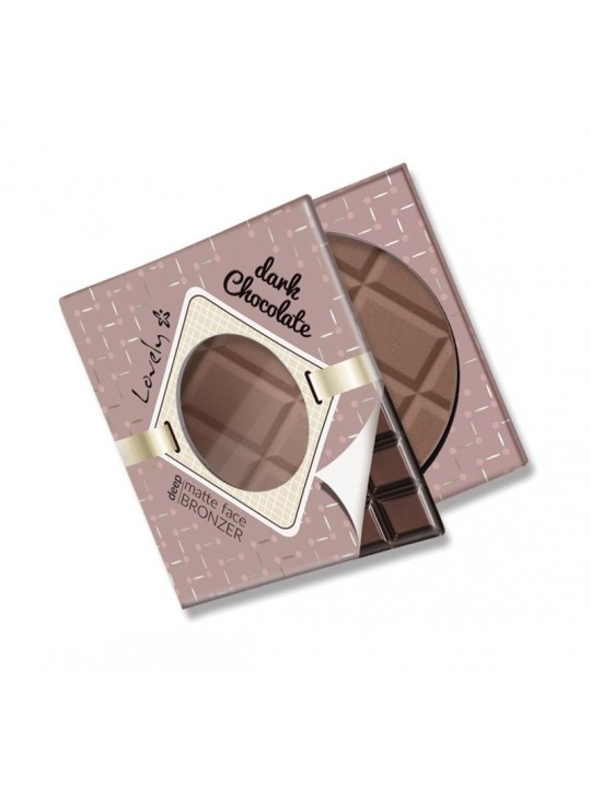 Lovely terra abbronzante opaca al cioccolato fondente per viso e corpo, 9 g