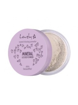 Lovely cipria minerale sweet kissing powder, fissante minerale per il viso trasparente e opacizzante, skin beautifier, 5,5 g