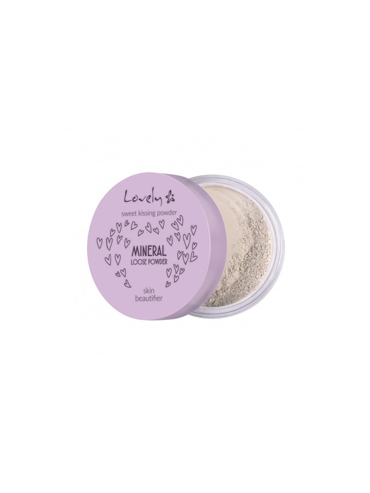 Lovely cipria minerale sweet kissing powder, fissante minerale per il viso trasparente e opacizzante, skin beautifier, 5,5 g