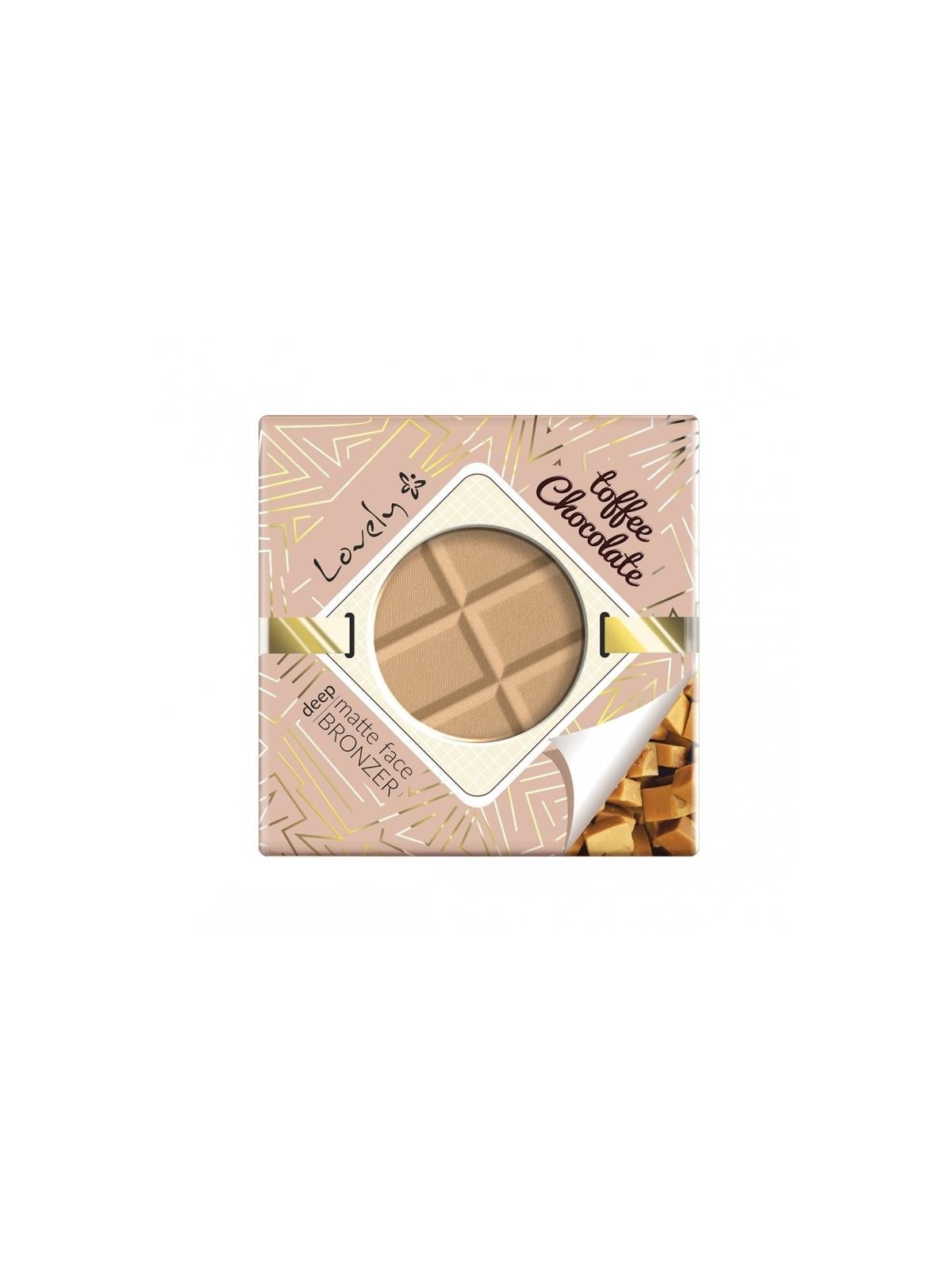 Lovely toffee chocolate deep matte face bronzer, polvere abbronzante opaca al cioccolato per viso e corpo 9 g