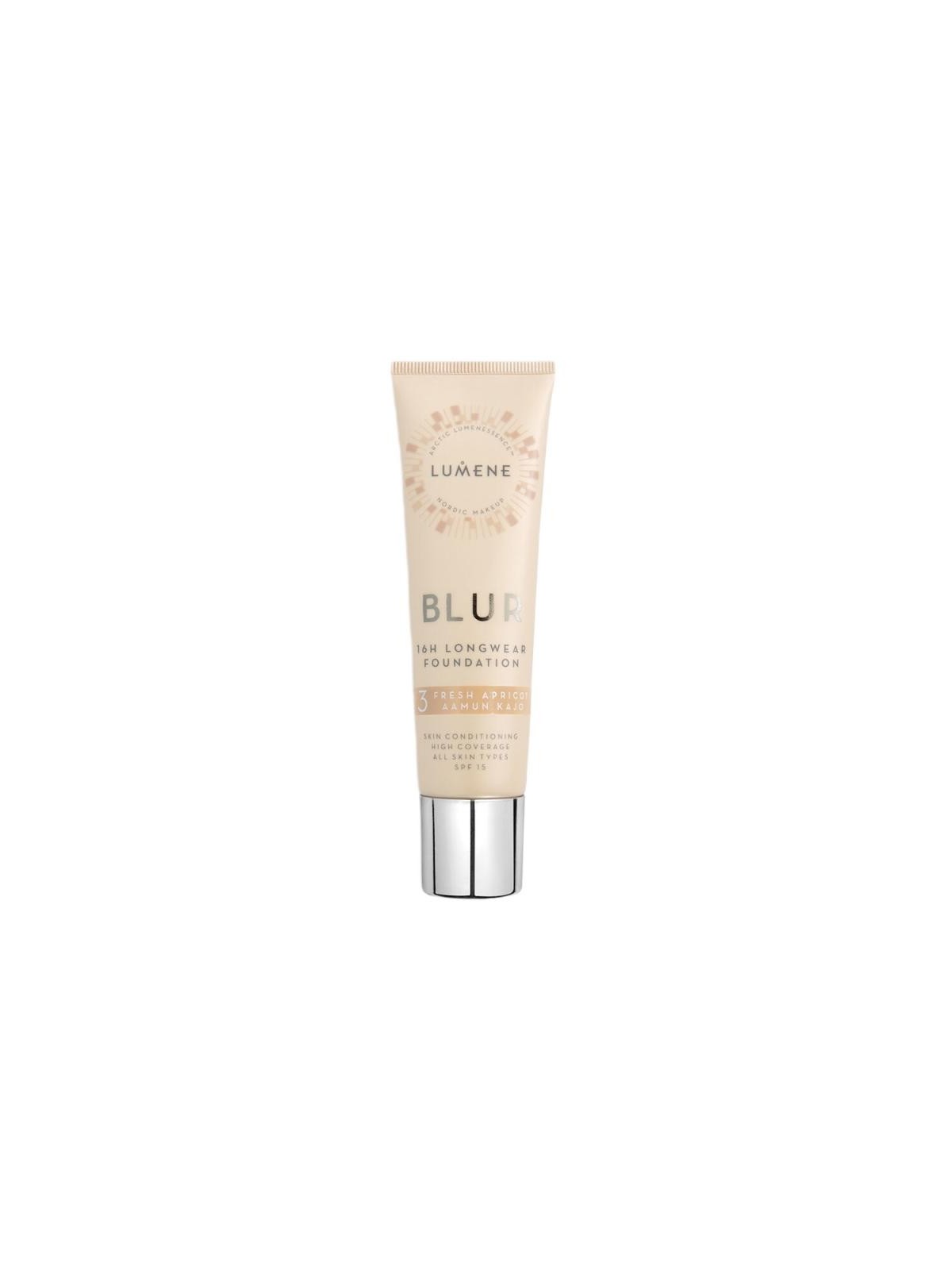 Lumene fondotinta levigante blur per tutti i tipi di pelle spf15 3 fresh apricot 30 ml