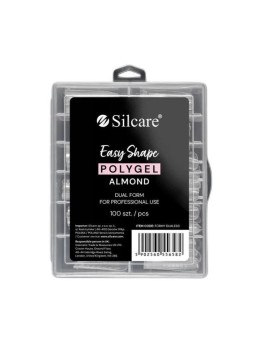 Silcare forme doppie per gel acrilico mandorla trasparente 100 pezzi.