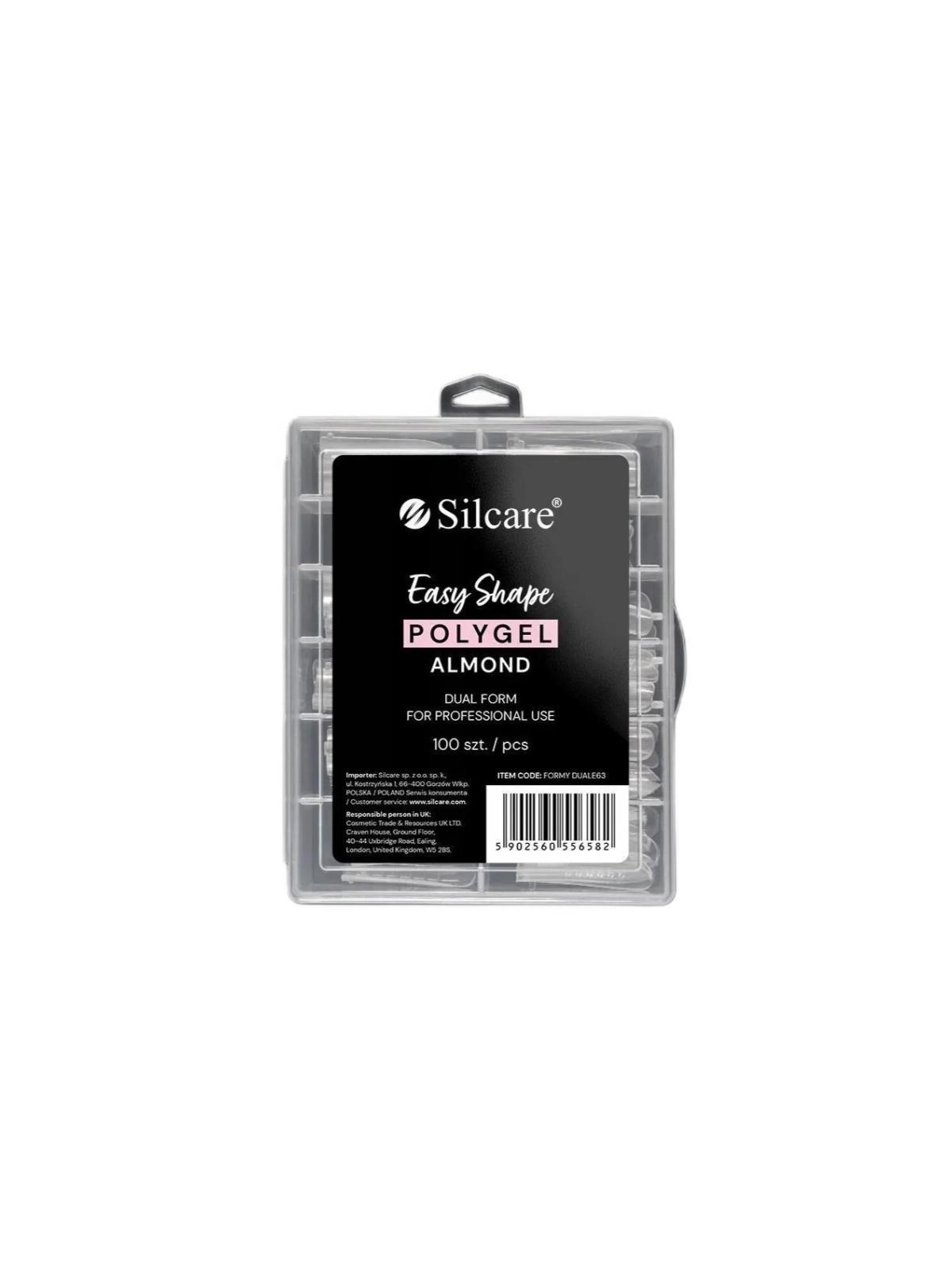 Silcare forme doppie per gel acrilico mandorla trasparente 100 pezzi.