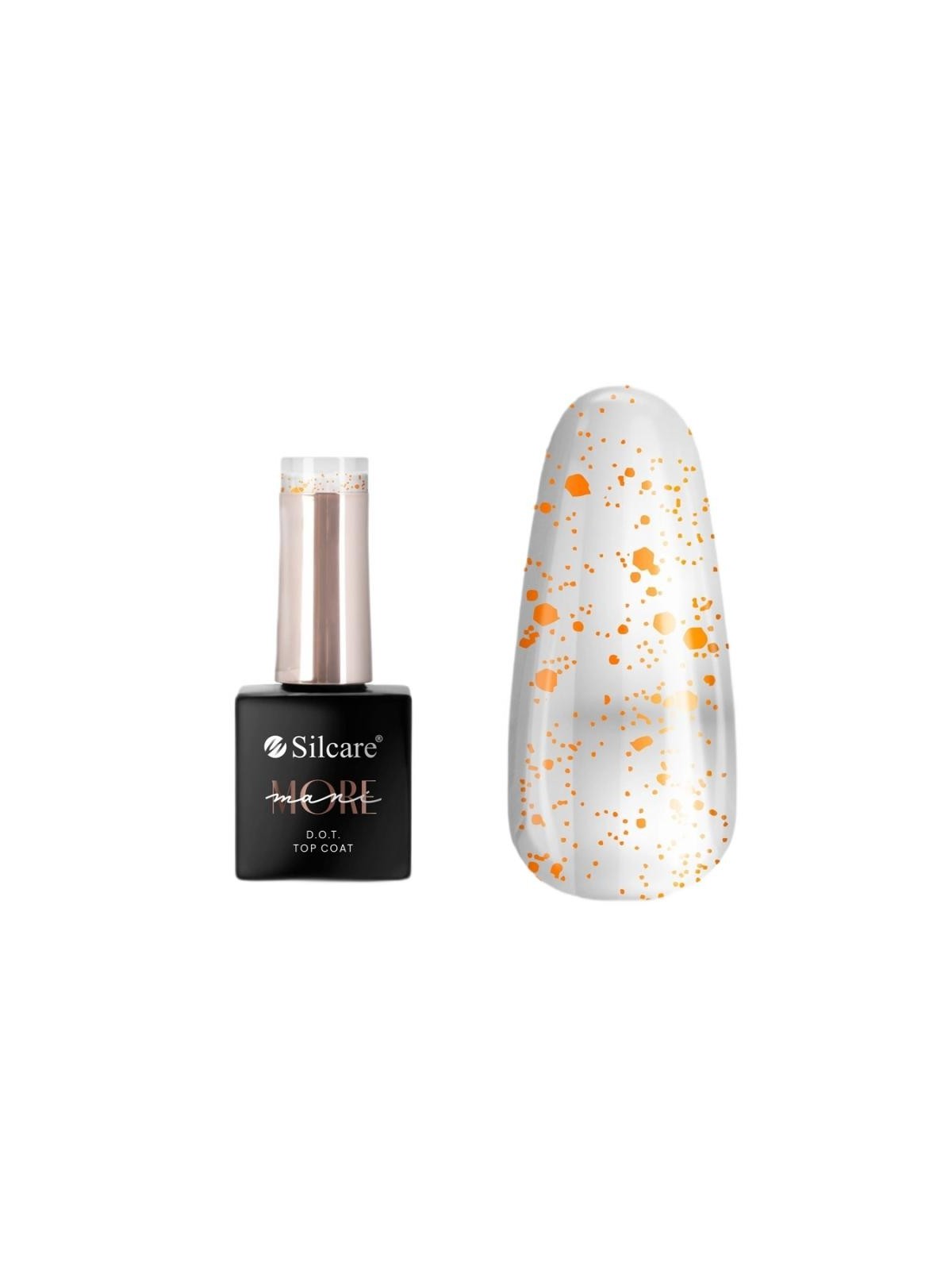 Silcare mani more dot top coat per unghie arancione 10g